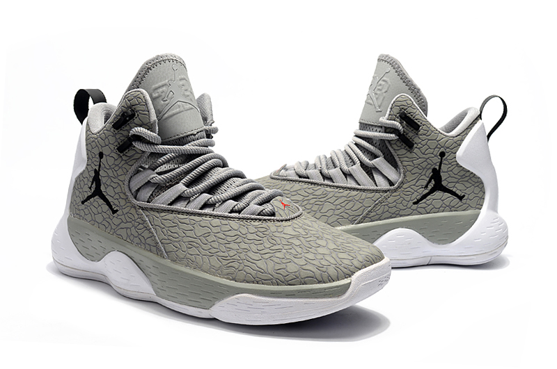 Jordan Super Fly MVP Wolf Grey Shoes - Click Image to Close